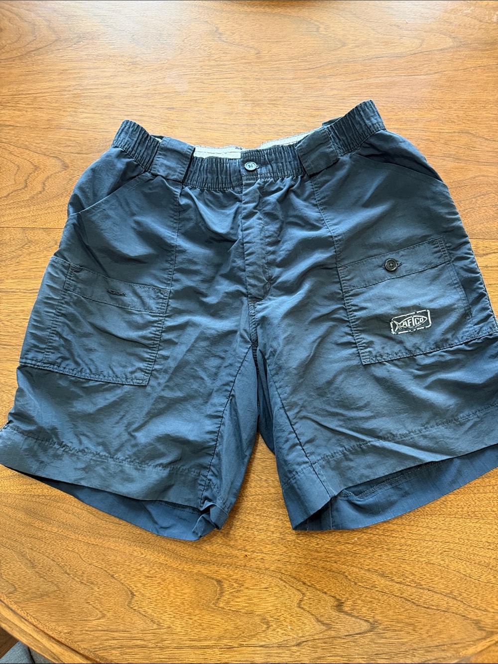 AFTCO Men's blk fishing Shorts with Elastic Waist